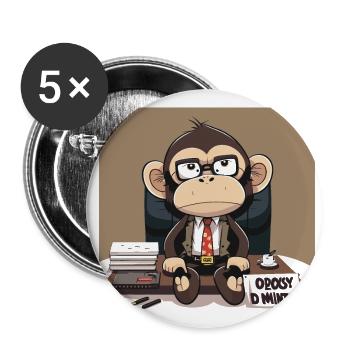 Monkey Business - Buttons small 1''/25 mm (5-pack) - white - Front