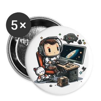 Cosmic Coding - Buttons small 1''/25 mm (5-pack) - white - Front