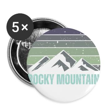 Rocky Mountain - Buttons small 1''/25 mm (5-pack) - white - Front