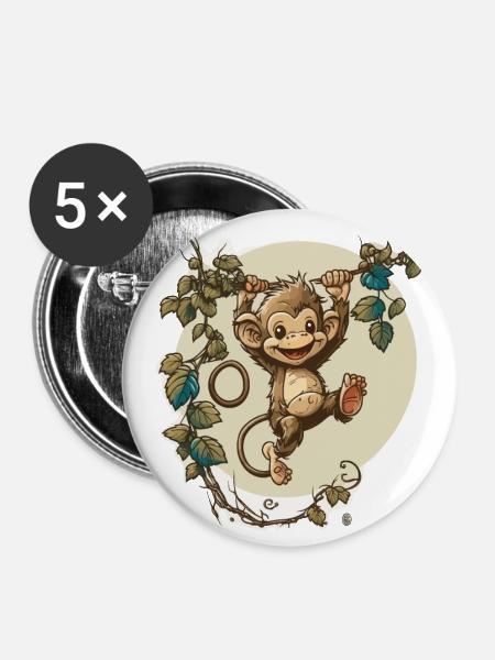 Blödsinn - Buttons klein 25 mm (5er Pack) - Weiß