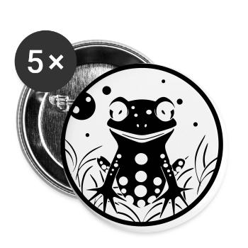 gecko - Buttons small 1''/25 mm (5-pack) - white - Front