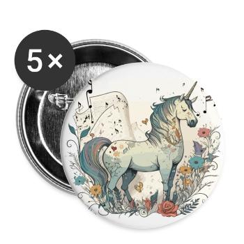 Music in the air - Buttons small 1''/25 mm (5-pack) - white - Front