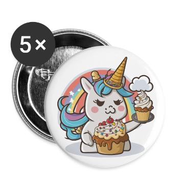 Magical Treats - Buttons small 1''/25 mm (5-pack) - white - Front