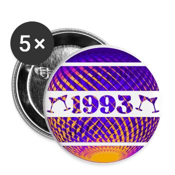Year of birth: 1993 - Buttons small 1''/25 mm (5-pack) - white - Front