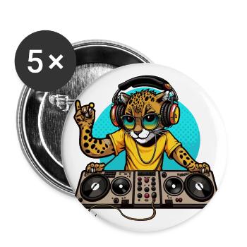 Cheetah Beats - Buttons small 1''/25 mm (5-pack) - white - Front
