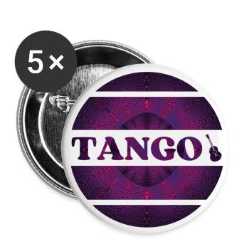 Danse tango - Lot de 5 petits badges (25 mm) - blanc - Devant