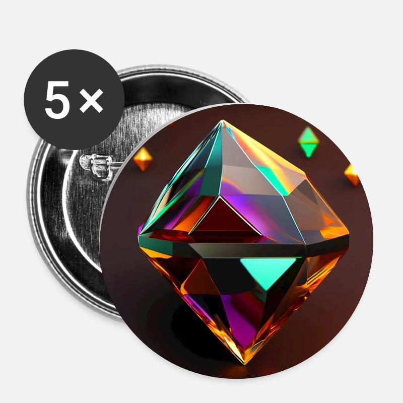 Gem - Buttons small 1''/25 mm (5-pack) - white