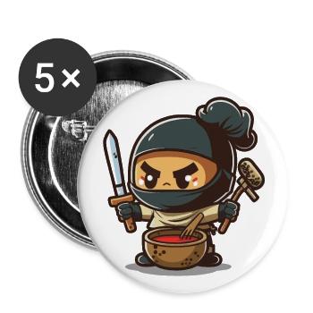 Silent but deadly! - Buttons small 1''/25 mm (5-pack) - white - Front