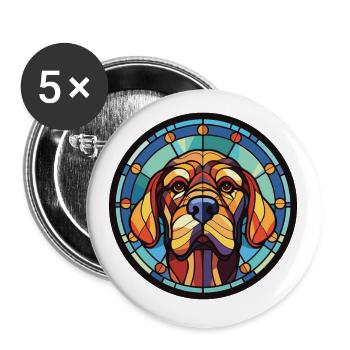 Cordoba Fighting Dog Breed Watercolor Illustration - Buttons small 1''/25 mm (5-pack) - white - Front