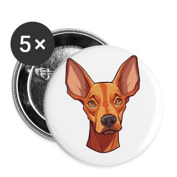 Cirneco Dell Etna Dog Breed Cartoon Kawaii Illustr - Buttons small 1''/25 mm (5-pack) - white - Front