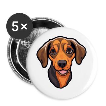 Deutscher Wachtelhund Dog Breed Cartoon Kawaii Ill - Buttons small 1''/25 mm (5-pack) - white - Front