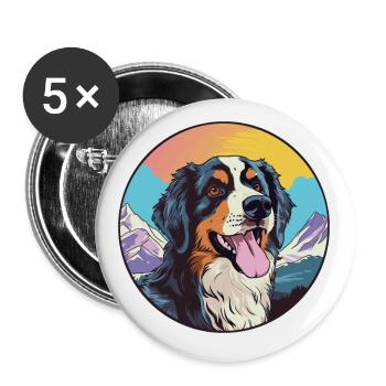 Slovensky Kopov Hunderasse Cartoon Kawaii Watercolo - Buttons klein 25 mm (5er Pack) - Weiß - Vorne