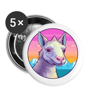 Aardvark Watercolor Cartoon Kawaii Pet Animal Colo - Buttons small 1''/25 mm (5-pack) - white - Front