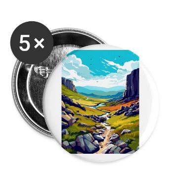 High Cup Nick Cumbria Vintage Travel Poster WPA - Buttons small 1''/25 mm (5-pack) - white - Front