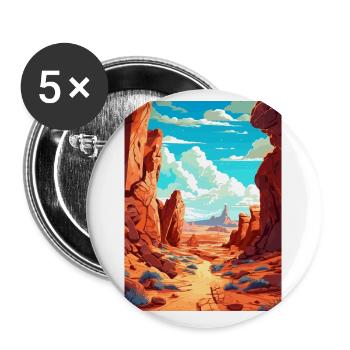 Valley Of Fire State Park Nevada Travel Poster - Buttons small 1''/25 mm (5-pack) - white - Front