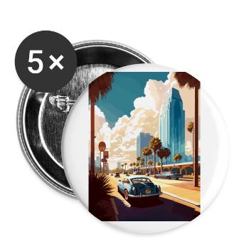 Jacksonville Florida Vintage Reiseposter WPA Kunst - Buttons klein 25 mm (5er Pack) - Weiß - Vorne