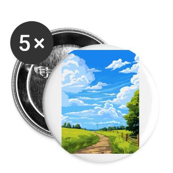 Hauraki Rail Trail New Zealand Travel Poster - Buttons small 1''/25 mm (5-pack) - white - Front