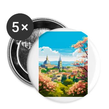 Guadalajara Decoration Vintage Travel Poster WPA - Buttons small 1''/25 mm (5-pack) - white - Front