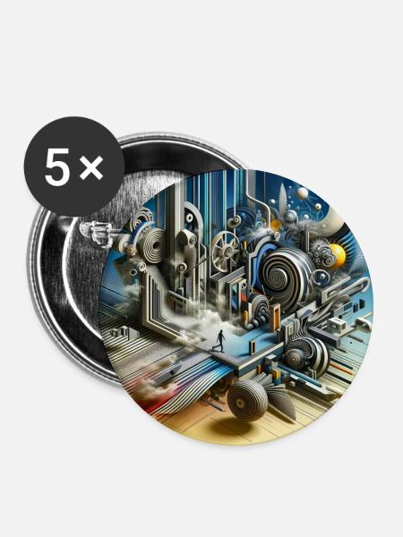 DimensionMix - Buttons klein 25 mm (5er Pack) - Weiß