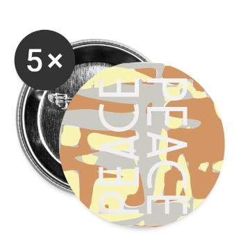 PEACE camouflage Design - Buttons small 1''/25 mm (5-pack) - white - Front