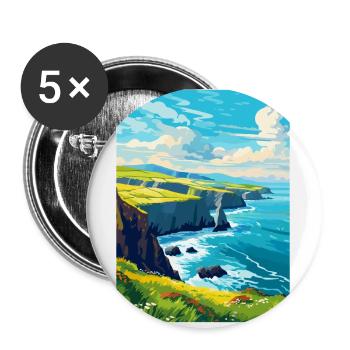 Dingle Halbinsel Irland Vereinigtes Königreich Vintage Reiseposter - Buttons klein 25 mm (5er Pack) - Weiß - Vorne