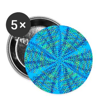 Moulinet bleu clair - Lot de 5 petits badges (25 mm) - blanc - Devant