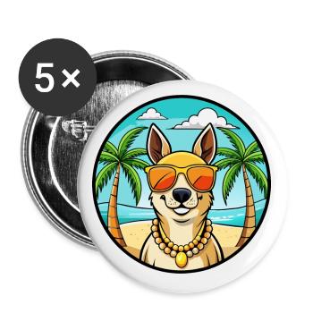 Peruvian Inca Orchid Dog Breed Cartoon Sunglasses - Buttons small 1''/25 mm (5-pack) - white - Front