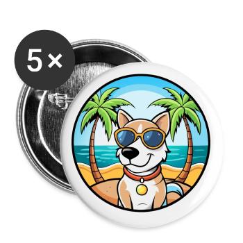 Ariege Pointer Dog Breed Cartoon Sunglasses Beach - Buttons small 1''/25 mm (5-pack) - white - Front