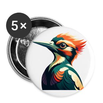 Pic Personnage De Dessin Animé Animal De Compagnie Coloré - Lot de 5 petits badges (25 mm) - blanc - Devant