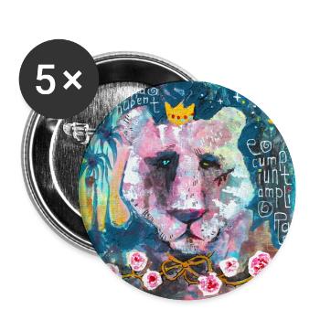Der Duft von Rosen - Buttons klein 25 mm (5er Pack) - Weiß - Vorne