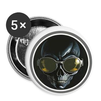 They live - Buttons small 1''/25 mm (5-pack) - white - Front