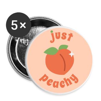 Just Peachy - Buttons small 1''/25 mm (5-pack) - white - Front