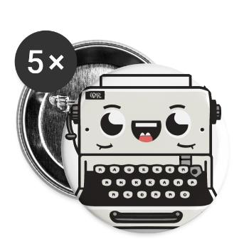 Vintage Elegance: A Captivating Black and White Ph - Buttons small 1''/25 mm (5-pack) - white - Front