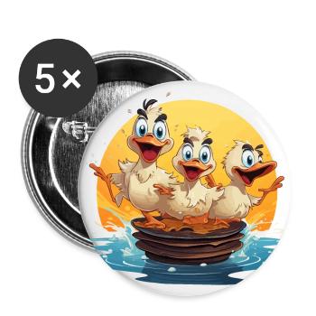Der Flapjack-Wahnsinn - Buttons klein 25 mm (5er Pack) - Weiß - Vorne