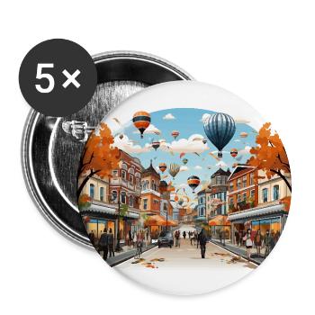 Celebratory Spectacle - Buttons small 1''/25 mm (5-pack) - white - Front