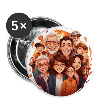 Generations United - Buttons small 1''/25 mm (5-pack) - white - Front