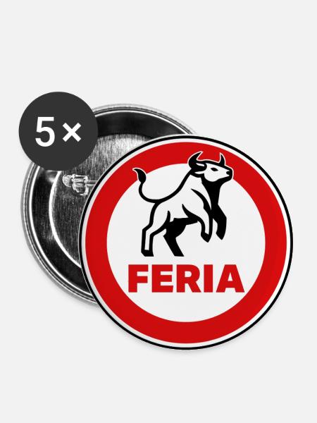 Ferias - Buttons small 1''/25 mm (5-pack) - white