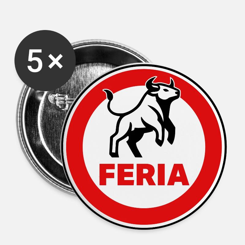 Ferias - Buttons small 1''/25 mm (5-pack) - white