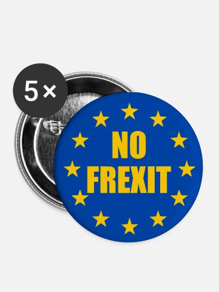 No frexit - Buttons klein 25 mm (5er Pack) - Weiß