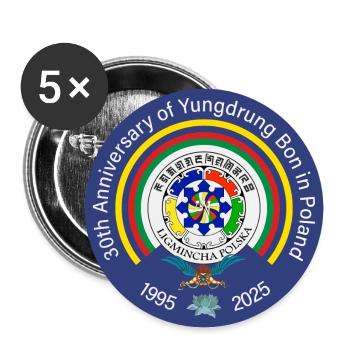 30-jähriges Jubiläum von Bon in Polen - Buttons klein 25 mm (5er Pack) - Weiß - Vorne