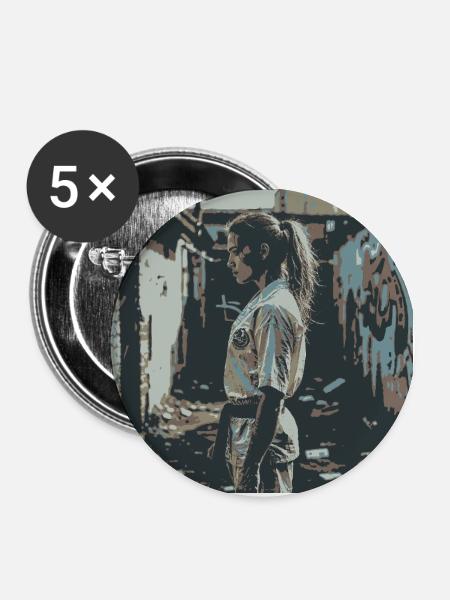 Focus - Streetfight - Buttons klein 25 mm (5er Pack) - Weiß