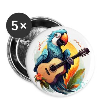 Tropische Melodien - Buttons klein 25 mm (5er Pack) - Weiß - Vorne