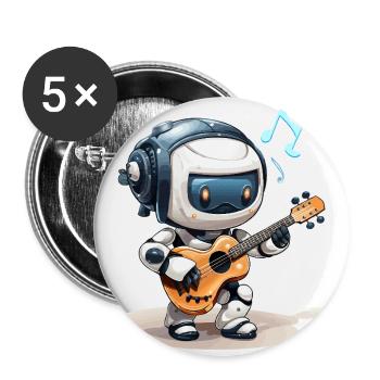 The Melodic Robot Violinist - Buttons small 1''/25 mm (5-pack) - white - Front
