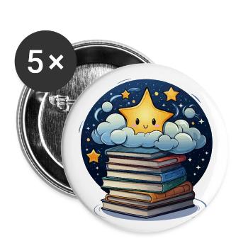 Versets célestes - Lot de 5 petits badges (25 mm) - blanc - Devant