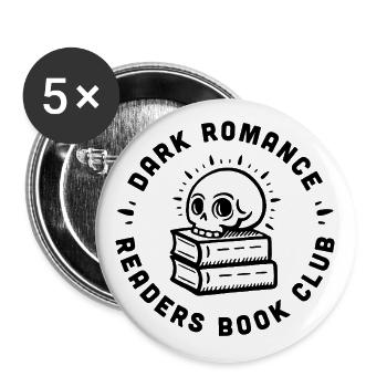 Dark Romance Club Amateure Bücher Schmutz würzig - Buttons klein 25 mm (5er Pack) - Weiß - Vorne