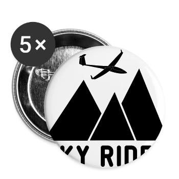 sky rider Segelflug Geschenk - Buttons klein 25 mm (5er Pack) - Weiß - Vorne