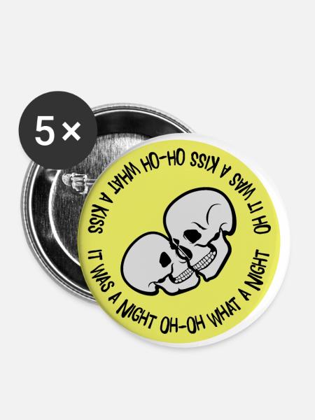 So ein Kuss - Buttons klein 25 mm (5er Pack) - Weiß