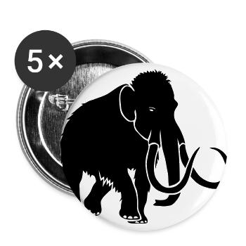 mammut mammoth steinzeit jäger höhle elefant - Buttons klein 25 mm (5er Pack) - Weiß - Vorne