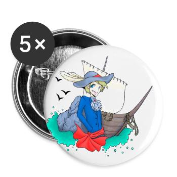 Jonny boy - Buttons klein 25 mm (5er Pack) - Weiß - Vorne