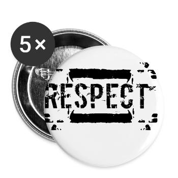 respect - Lot de 5 petits badges (25 mm) - blanc - Devant